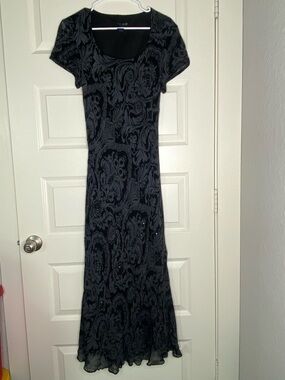 Y2K Black Beaded Maxi Dress